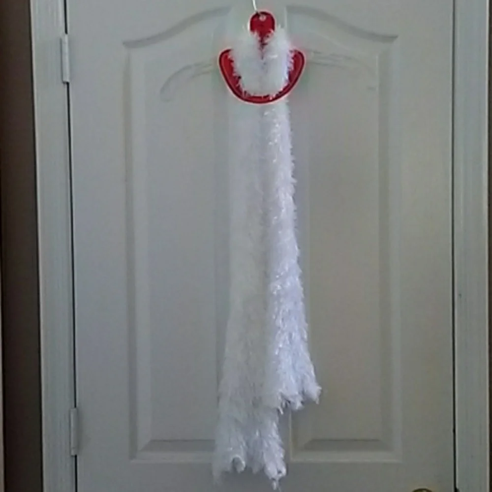 FINAL MARKDOWN Frosty White Tubular Stretchy Scarf